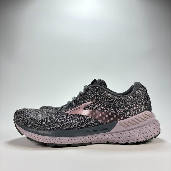 Brooks Adrenaline GTS 21 Wide Dark Gray Running Shoes 1203291D528 Women's Size 8 - Picture 4 of 13